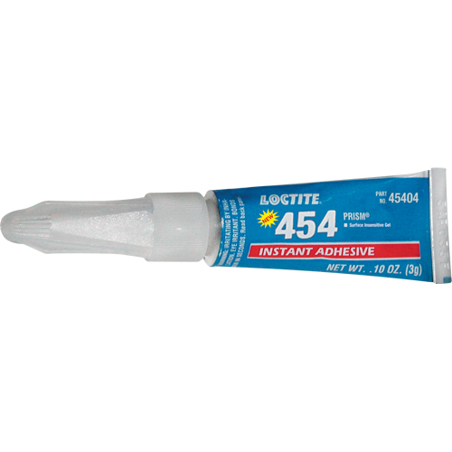 454 Prism&reg; Instant Adhesive Gel, Clear, Tube, 3 g Seagulf Marine Industries Inc.