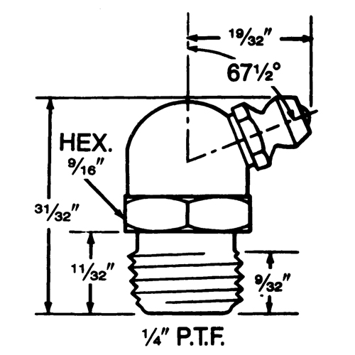 Fitting, 1/4" Thread Seagulf Marine Industries Inc.