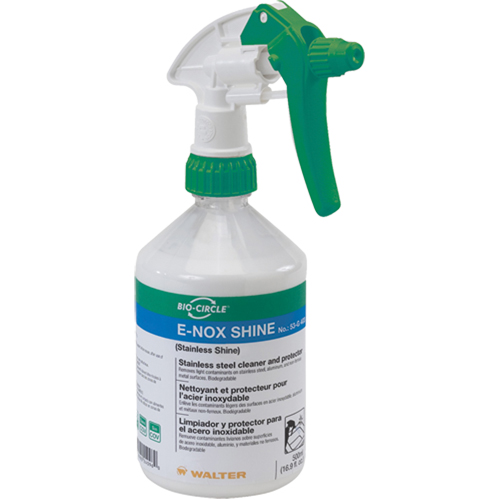 Nettoyant et protecteur de surface en acier inoxydable E-Nox Shine, 500 ml, Bouteille &agrave; g&acirc;chette Seagulf Marine Industries Inc.