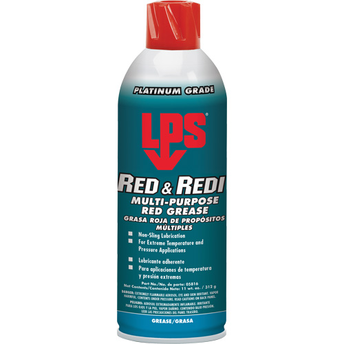 Red & Redi Multi-Purpose Red Grease, 16 oz., Aerosol Can Seagulf Marine Industries Inc.