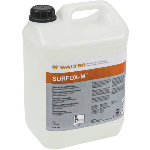 Solution &eacute;lectrolyte de marquage pour acier inoxydable SURFOX-M Seagulf Marine Industries Inc.