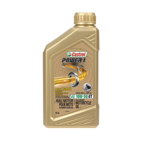 Huile pour moteur de moto 10W50 POWER 1, 946 ml, Bouteille Seagulf Marine Industries Inc.
