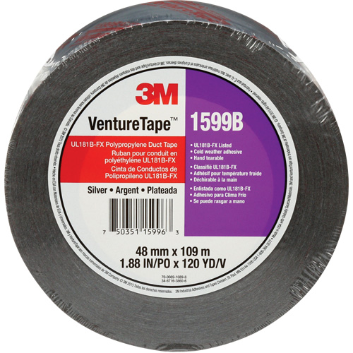 Ruban en polypropyl&egrave;ne Venture Tape 1599B, 3 mils, Argent, 48 mm (2") x 109,7 m (359,9') Seagulf Marine Industries Inc.
