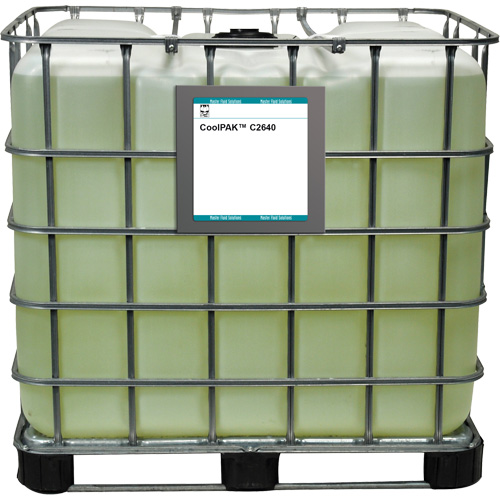 Liquide pour le travail des m&eacute;taux synth&eacute;tique peu mousseux CoolPAK, R&eacute;servoir GRV Seagulf Marine Industries Inc.
