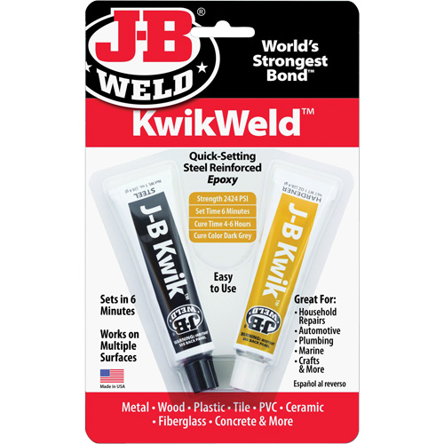 KwikWeld Epoxy, Two-Part, Tube, 2 oz., Grey Seagulf Marine Industries Inc.