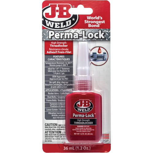 Compos&eacute; de blocage Perma-Lock, Rouge, &eacute;lev&eacute;, 36 ml, Bouteille Seagulf Marine Industries Inc.