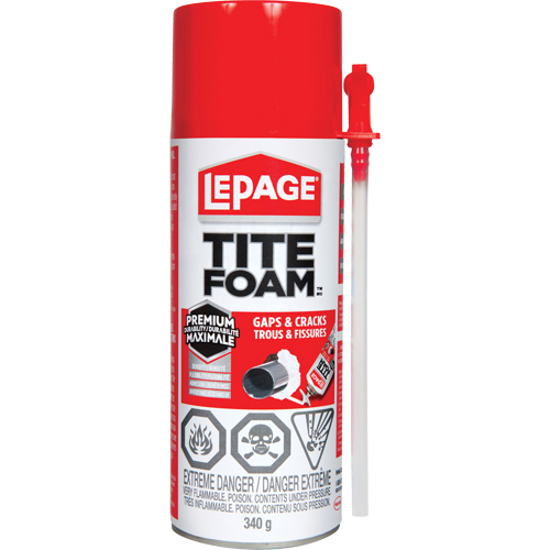 Scellant en mousse isolante pour trous & fissures Titefoam, Canette a&eacute;rosol, Blanc Seagulf Marine Industries Inc.
