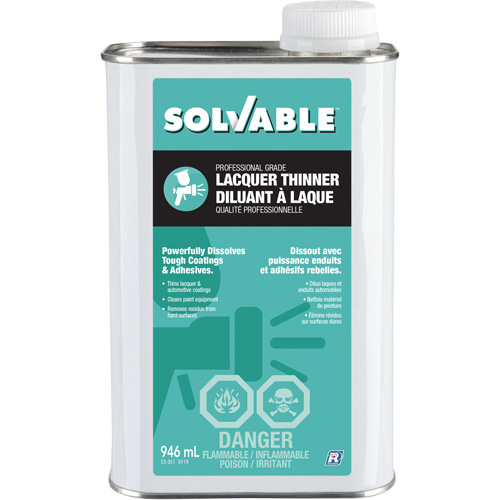 Professional Grade Lacquer Thinner, Rectangular Can, 946 ml Seagulf Marine Industries Inc.
