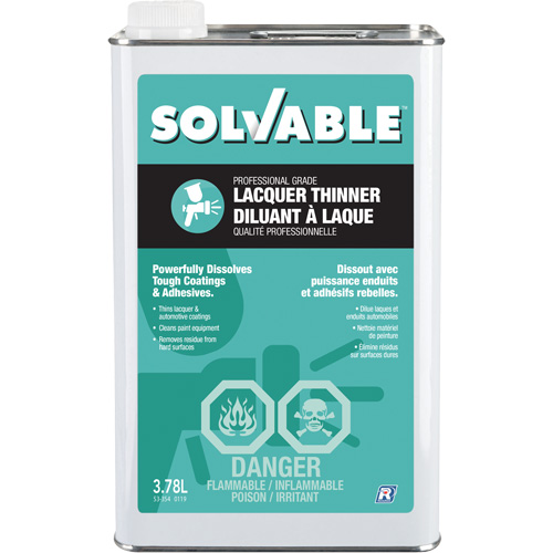 Professional Grade Lacquer Thinner, Rectangular Can, 3.78 L Seagulf Marine Industries Inc.