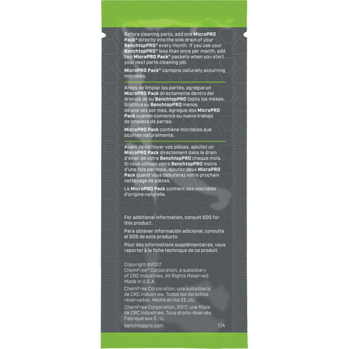 Agent nettoyant antimicrobien MicroPro Pack, 0,5 oz, Pochette Seagulf Marine Industries Inc.