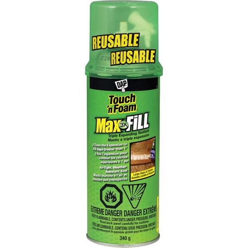Scellant &agrave; triple expansion Touch 'n Foam Max Fill, 340 g, Canette a&eacute;rosol, Cr&egrave;me Seagulf Marine Industries Inc.