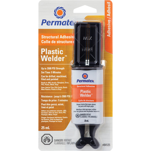 Plastic Welder Epoxy, 25 ml, Syringe, Two-Part, Off-White Seagulf Marine Industries Inc.