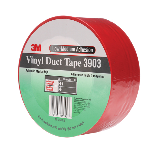 Rubans adh&eacute;sifs en vinyle 3903, 48 mm (2") la x 46 m (151') lo, 6,5 mils, Rouge Seagulf Marine Industries Inc.