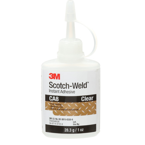 Scotch-Weld Instant Adhesive CA8, Clear, Bottle, 1 oz. Seagulf Marine Industries Inc.