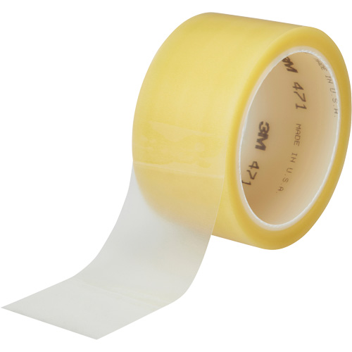 Ruban en vinyle 471, 38 mm (1-1/2") la x 32,9 m (108') lo, 5,3 mils, Transparent Seagulf Marine Industries Inc.