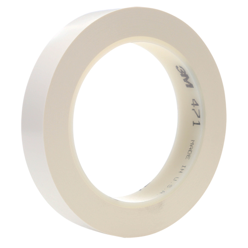 Ruban en vinyle 471, 25,4 mm (1") la x 32,9 m (108') lo, 5,3 mils, Blanc Seagulf Marine Industries Inc.
