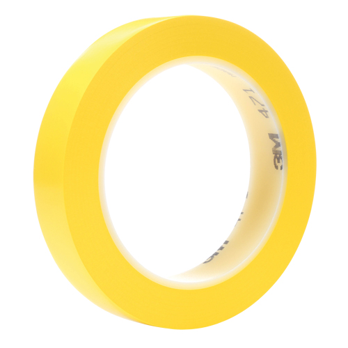Ruban en vinyle 471, 19 mm (3/4") la x 32,9 m (108') lo, 5,3 mils, Jaune Seagulf Marine Industries Inc.