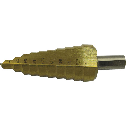 Jet-Kut&reg; 10-Step Super Premium M35 Step Drill, 1/4" - 1" , 1/32" Increments, High Speed Steel Seagulf Marine Industries Inc.