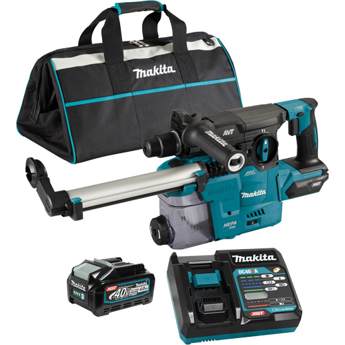 XGT Brushless Cordless SDS-Plus Rotary Hammer with DX10 Dust Extraction Attachment, 40 V, 1-3/16", 3 ft-lbs, 0-840 RPM Seagulf Marine Industries Inc.