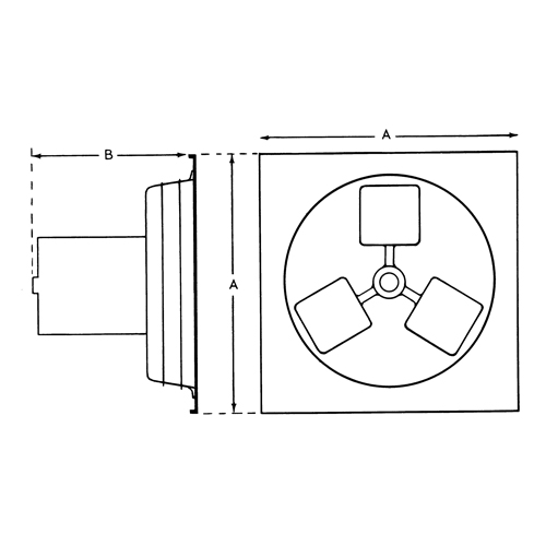 Ventilateur d'&eacute;chappement 12" s&eacute;rie panneau 1SP Seagulf Marine Industries Inc.