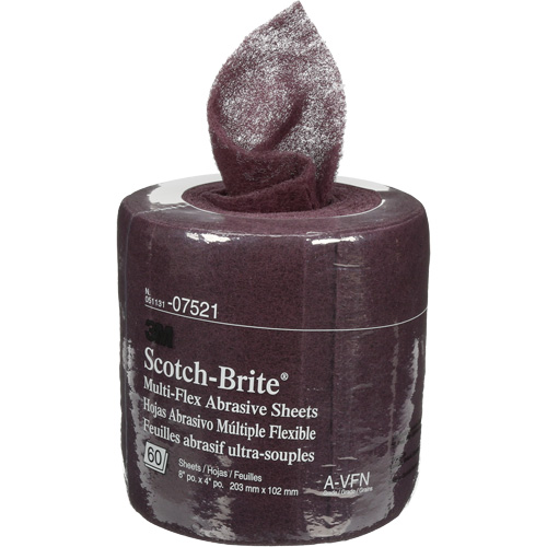 Rouleaux de feuilles Scotch-Brite, Tr&egrave;s fin, 8" la x 6-2/3 vg lo Seagulf Marine Industries Inc.