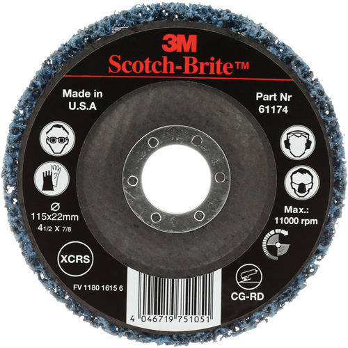 Disque de nettoyage et de d&eacute;capage Scotch-Brite, 4-1/2" dia., Grain Extra grossier, Carbure de silicium Seagulf Marine Industries Inc.