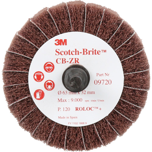Disque combin&eacute; Scotch-Brite, 2-1/2" dia., Grain 120, Oxyde d'aluminium Seagulf Marine Industries Inc.