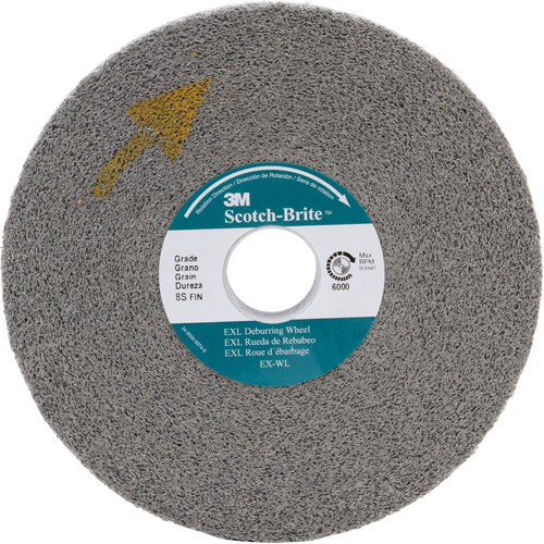 Meule d'&eacute;barbage EXL Scotch-Brite, 8" x 1", Arbre de 3" Seagulf Marine Industries Inc.