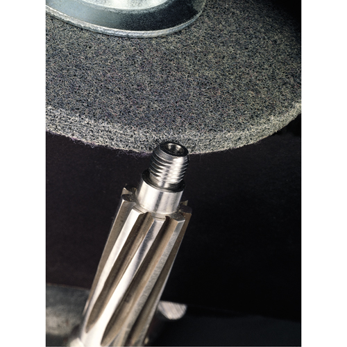 Meules homog&egrave;nes d'&eacute;barbage EXL Scotch-Brite, 1" x 1", Arbre de 3/16", Grain de 2A, Oxyde d'aluminium Seagulf Marine Industries Inc.