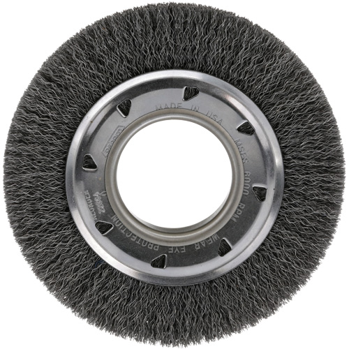 Crimped Wire Wheel Brush - Medium Face, 4-1/4" Dia., 0.012 Fill, 2" Arbor Seagulf Marine Industries Inc.