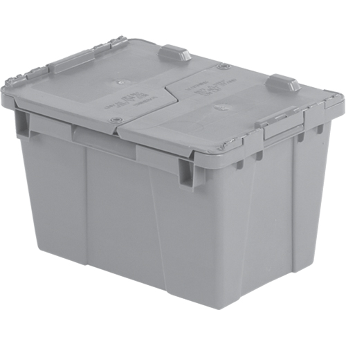 Flipak&reg; Polyethylene Plastic (PE) Distribution Containers, 15.2" x 10.9" x 9.7", Grey Seagulf Marine Industries Inc.