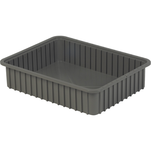 Divider Box&reg; Containers, Polyethylene, 22.4" W x 17.4" D x 5" H, Grey Seagulf Marine Industries Inc.