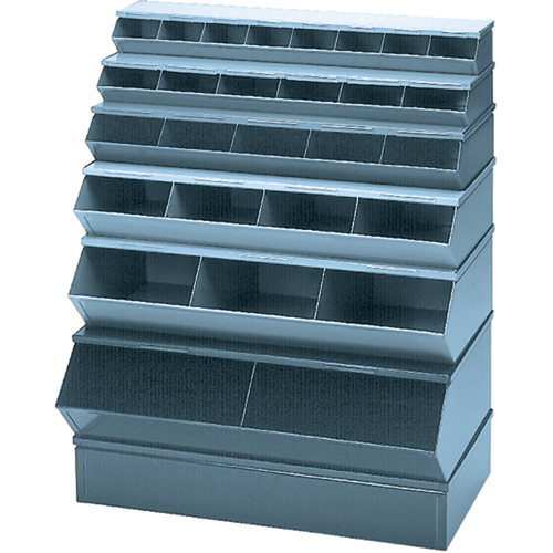 Sectional Bin Units, 100 lbs. Cap., 37" W x 18-3/4" D x 7-1/2" H, Blue Seagulf Marine Industries Inc.