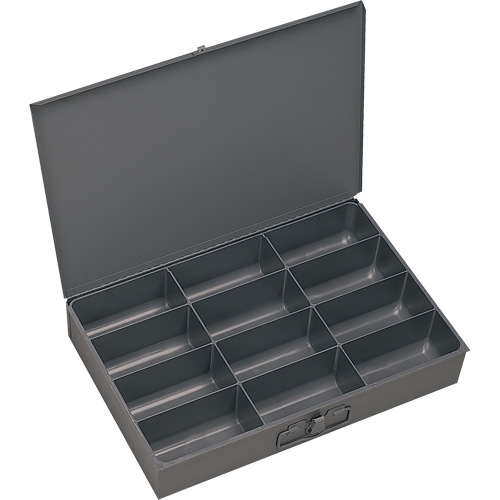 Compartment Scoop Boxes, Steel, 12 Slots, 18" W x 12" D x 3" H, Grey Seagulf Marine Industries Inc.