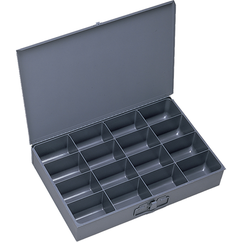 Compartment Scoop Boxes, Steel, 16 Slots, 18" W x 12" D x 3" H, Grey Seagulf Marine Industries Inc.