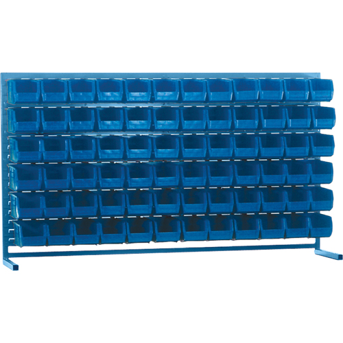 Rayonnage &agrave; persienne avec bacs, 72 bacs, 72" la x 15" p x 40" h Seagulf Marine Industries Inc.