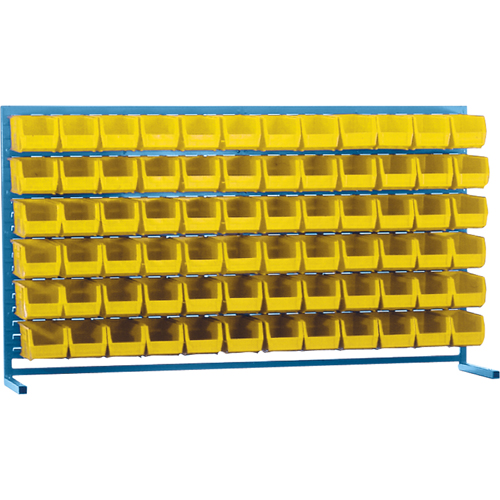 Louvered Rack with Bins, 72 Bins, 72" W x 15" D x 40" H Seagulf Marine Industries Inc.