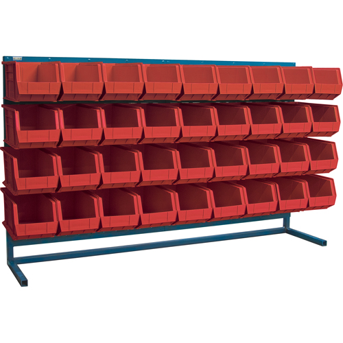 Rayonnage &agrave; persienne avec bacs, 36 bacs, 72" la x 15" p x 40" h Seagulf Marine Industries Inc.
