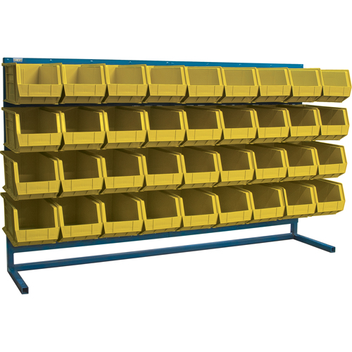 Rayonnage &agrave; persienne avec bacs, 36 bacs, 72" la x 15" p x 40" h Seagulf Marine Industries Inc.