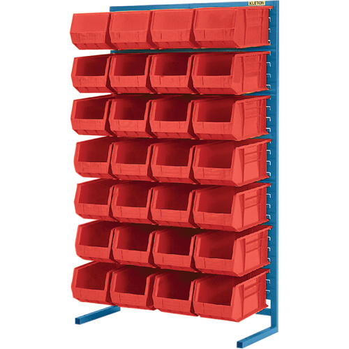 Single-Sided Stationary Bin Rack, 36" W x 12" D x 61" H, 28 Bins Seagulf Marine Industries Inc.