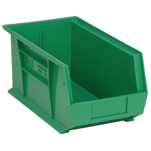 Bacs ultra empilable & suspendable, 8-1/4" la, 7" h x 14-3/4" p, Vert Seagulf Marine Industries Inc.