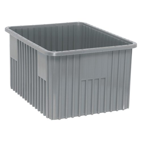 Contenants Divider Box, Plastique, 22,5" la x 17,5" p x 12" h, Gris Seagulf Marine Industries Inc.