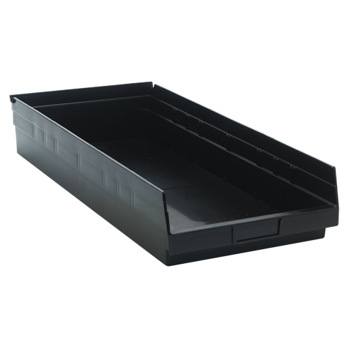 Bac pour &eacute;tag&egrave;re &eacute;conomique, 11-1/8" la x 4" H x 23-5/8" p, Noir, Capacit&eacute; 60 lb Seagulf Marine Industries Inc.
