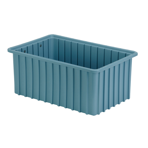 Divider Box&reg; Containers, Polyethylene, 16.5" W x 10.9" D x 7" H, Light Blue Seagulf Marine Industries Inc.