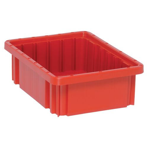 Divider Box&reg; Containers, Plastic, 10.9" W x 8.3" D x 3.5" H, Red Seagulf Marine Industries Inc.