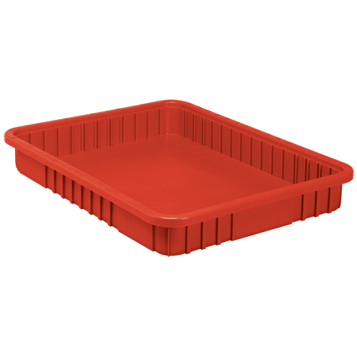 Divider Box&reg; Containers, Plastic, 22.5" W x 17.5" D x 3" H, Red Seagulf Marine Industries Inc.