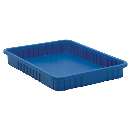 Divider Box&reg; Containers, Plastic, 22.5" W x 17.5" D x 3" H, Blue Seagulf Marine Industries Inc.