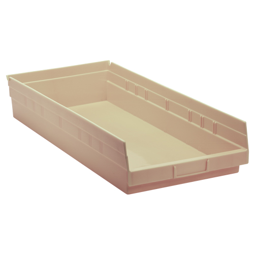 Bac pour &eacute;tag&egrave;re &eacute;conomique, 11-1/8" la x 4" H x 23-5/8" p, Ivoire, Capacit&eacute; 60 lb Seagulf Marine Industries Inc.