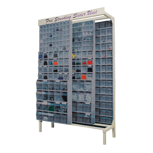 Free-Standing Tip-Out Bins Slider System, 48" W x 18" D x 77" H, 364 Drawers Seagulf Marine Industries Inc.
