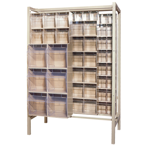 Free-Standing Tip-Out Bins Slider System, 51-1/4" W x 26" D x 77" H, 101 Drawers Seagulf Marine Industries Inc.